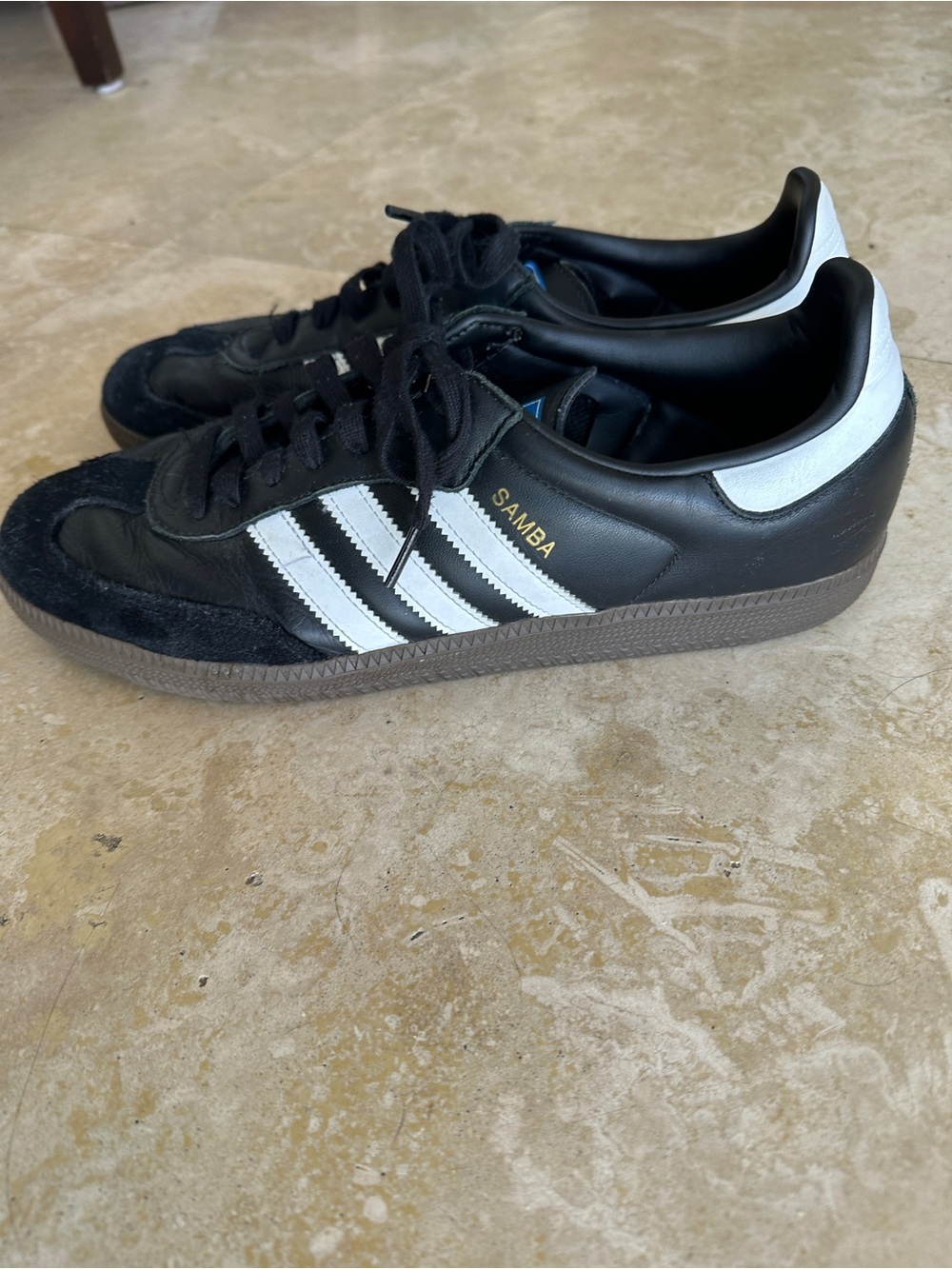 adidas Samba Men’s Black with White Stripes Sneakers